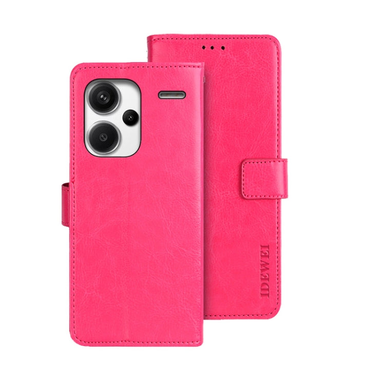 idewei Crazy Horse Texture Leather Phone Case, For Xiaomi Redmi 13C, For Xiaomi Redmi Note 13 Pro+ 5G, For Xiaomi Redmi Note 13 Pro 5G