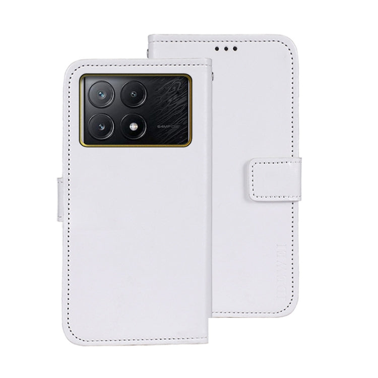 idewei Crazy Horse Texture Leather Phone Case, For Xiaomi Poco X6 Pro 5G, For Xiaomi Poco X6 5G, For Xiaomi Redmi Note 13 5G