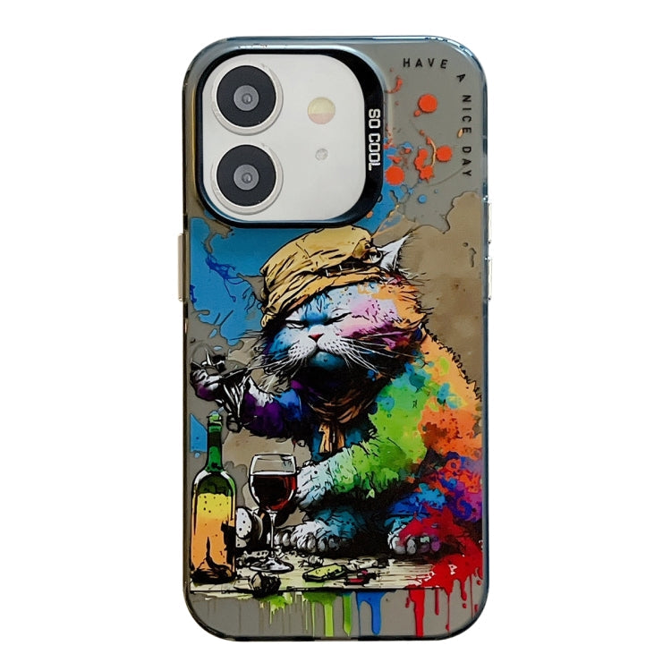 Animal Pattern Oil Painting Series PC + TPU Phone Case, For iPhone 11 Pro Max