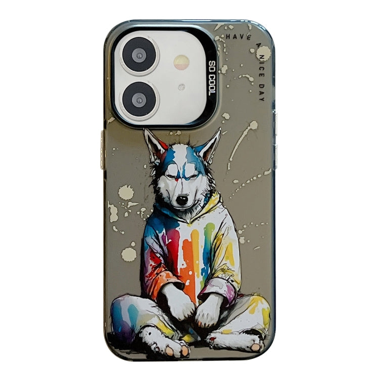 Animal Pattern Oil Painting Series PC + TPU Phone Case, For iPhone 11 Pro Max