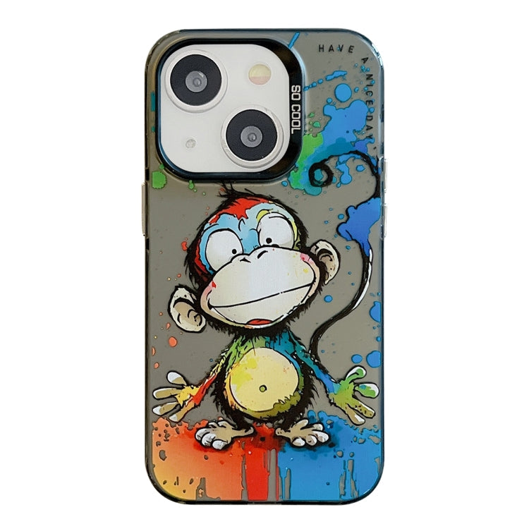 Animal Pattern Oil Painting Series PC + TPU Phone Case, For iPhone 14 Pro