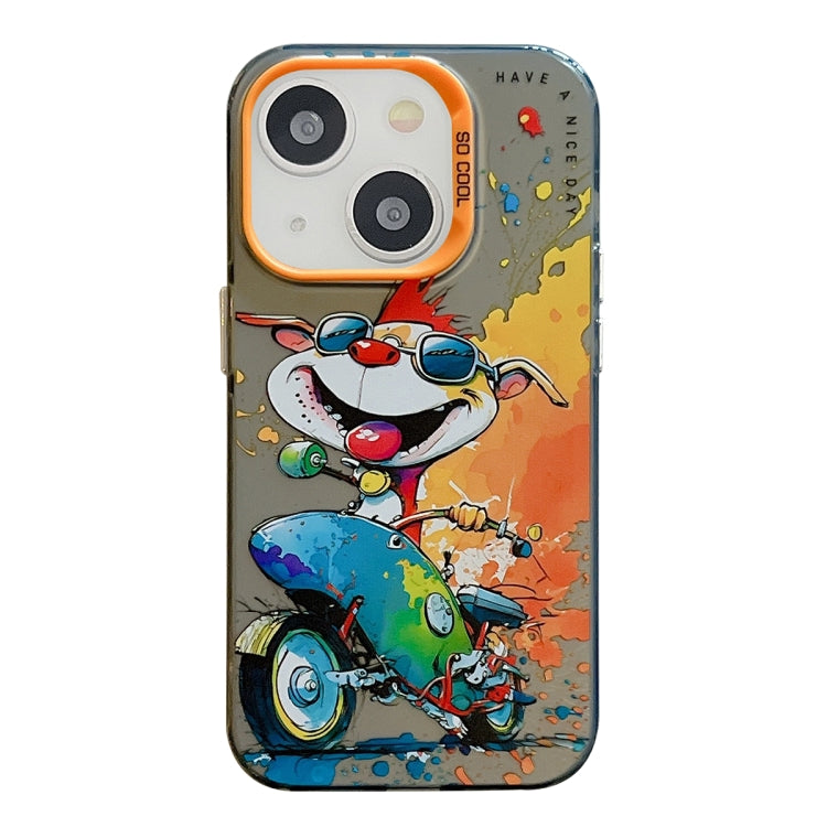 Animal Pattern Oil Painting Series PC + TPU Phone Case, For iPhone 14 Pro