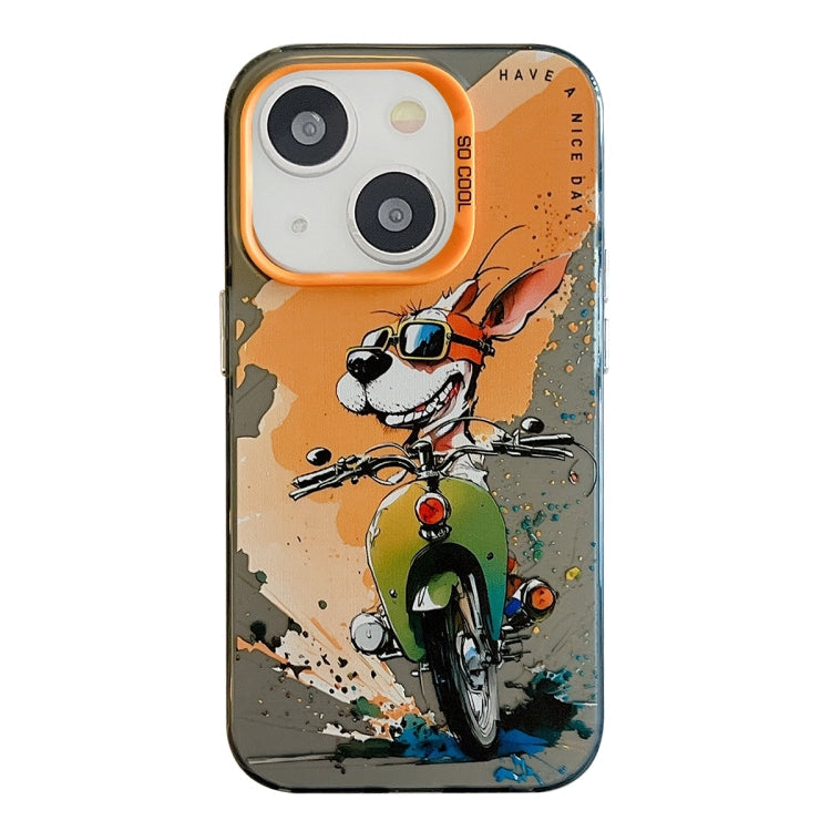 Animal Pattern Oil Painting Series PC + TPU Phone Case, For iPhone 14 Pro