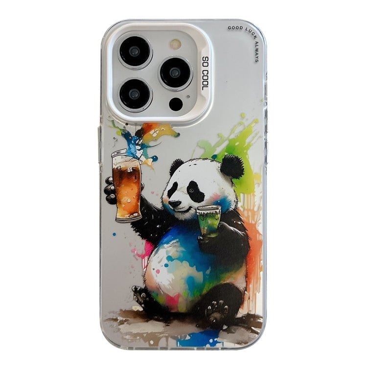 Animal Pattern Oil Painting Series PC + TPU Phone Case, For iPhone 15 Plus