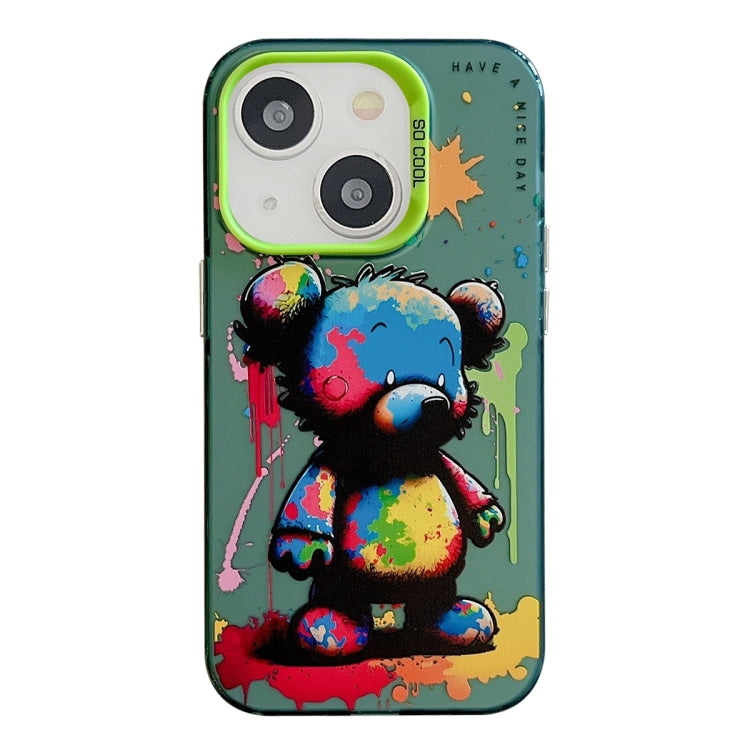 Animal Pattern Oil Painting Series PC + TPU Phone Case, For iPhone 14 Plus