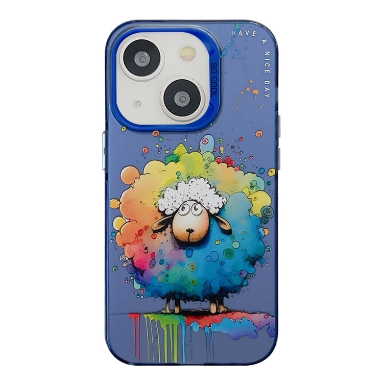 Animal Pattern Oil Painting Series PC + TPU Phone Case, For iPhone 14 Plus