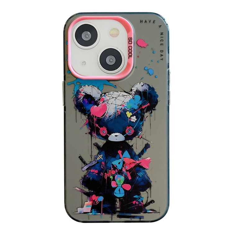 Animal Pattern Oil Painting Series PC + TPU Phone Case, For iPhone 14 Plus