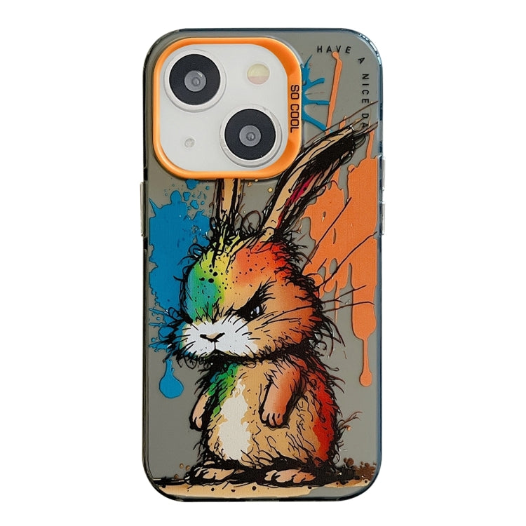 Animal Pattern Oil Painting Series PC + TPU Phone Case, For iPhone 14 Plus