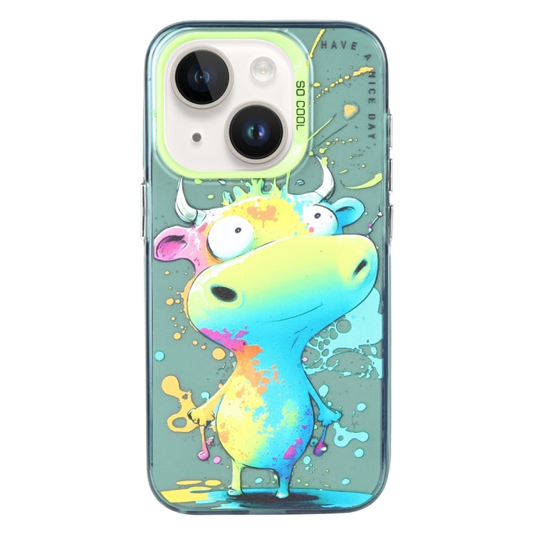 Animal Pattern Oil Painting Series PC + TPU Phone Case, For iPhone 14