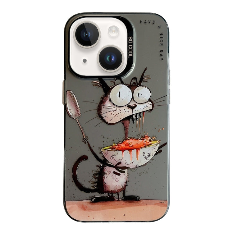 Animal Pattern Oil Painting Series PC + TPU Phone Case, For iPhone 14