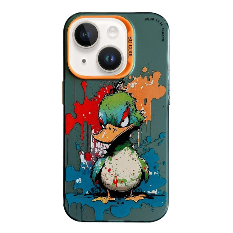Animal Pattern Oil Painting Series PC + TPU Phone Case, For iPhone 14