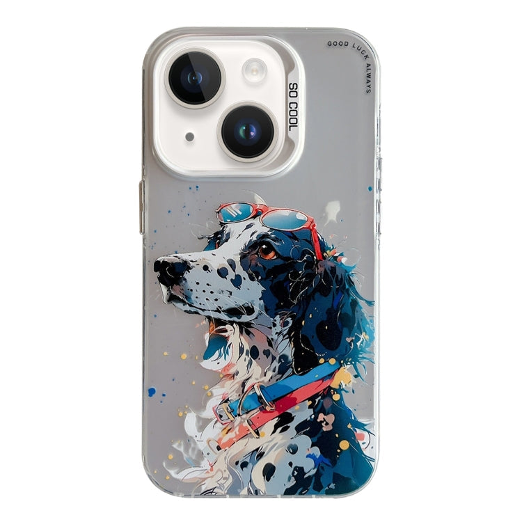Animal Pattern Oil Painting Series PC + TPU Phone Case, For iPhone 14