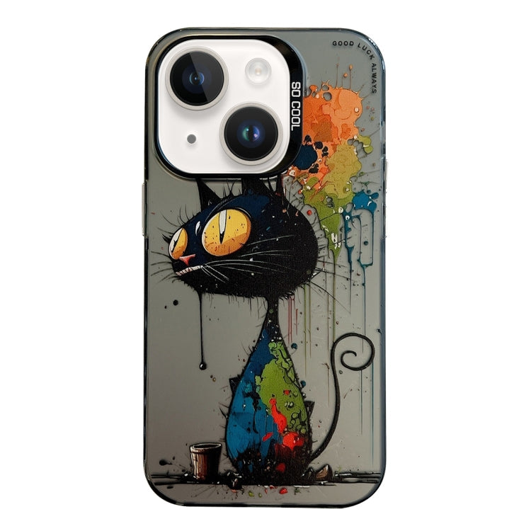 Animal Pattern Oil Painting Series PC + TPU Phone Case, For iPhone 14