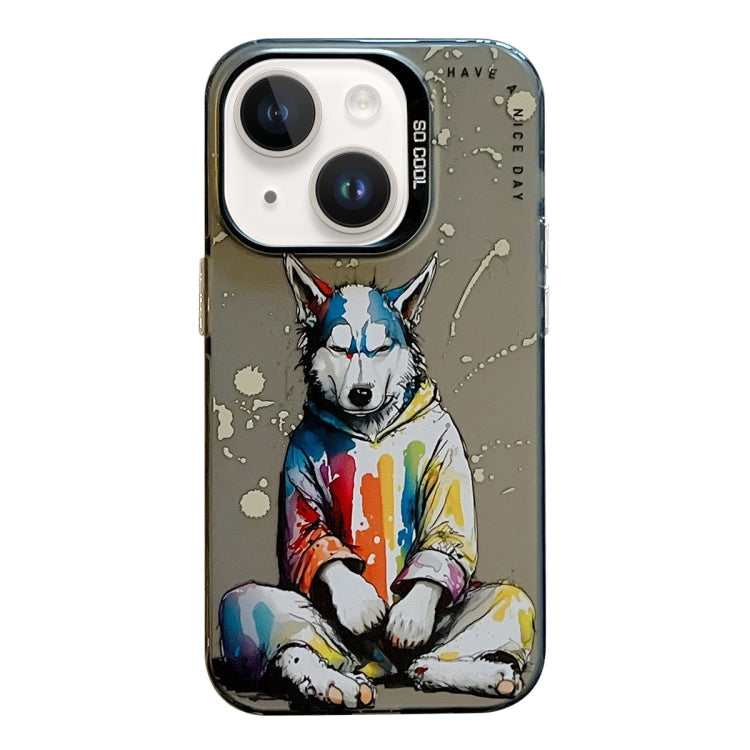 Animal Pattern Oil Painting Series PC + TPU Phone Case, For iPhone 14