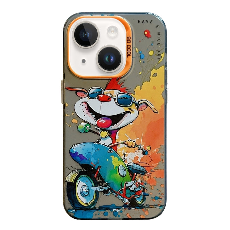 Animal Pattern Oil Painting Series PC + TPU Phone Case, For iPhone 14
