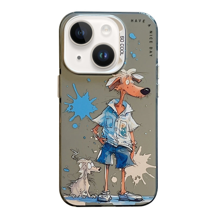 Animal Pattern Oil Painting Series PC + TPU Phone Case, For iPhone 14