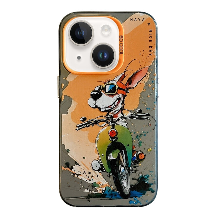 Animal Pattern Oil Painting Series PC + TPU Phone Case, For iPhone 14