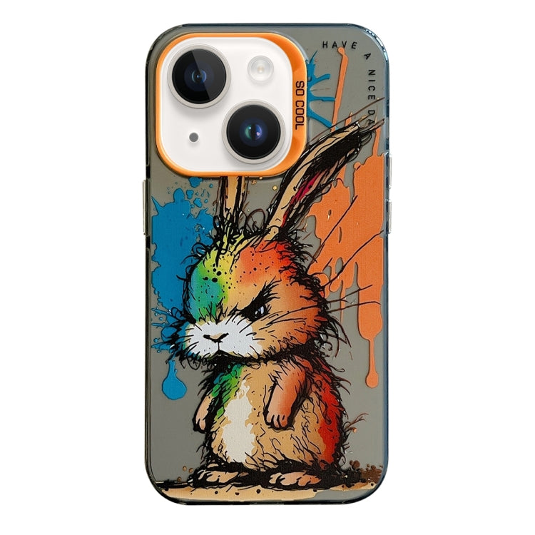 Animal Pattern Oil Painting Series PC + TPU Phone Case, For iPhone 14