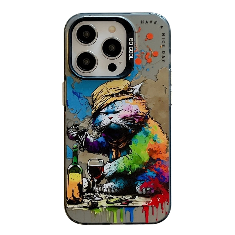 Animal Pattern Oil Painting Series PC + TPU Phone Case, For iPhone 16 Plus