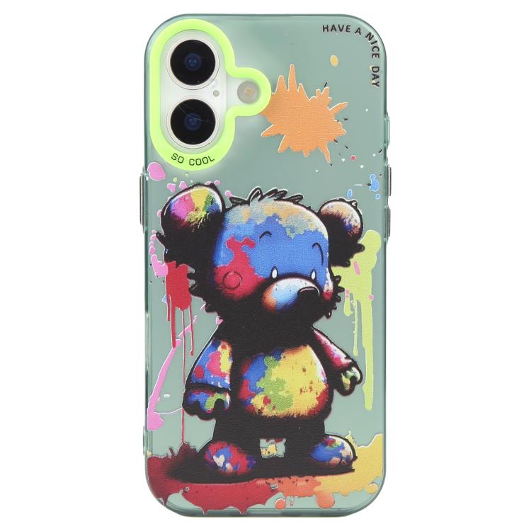 Animal Pattern Oil Painting Series PC + TPU Phone Case, For iPhone 15 Pro Max