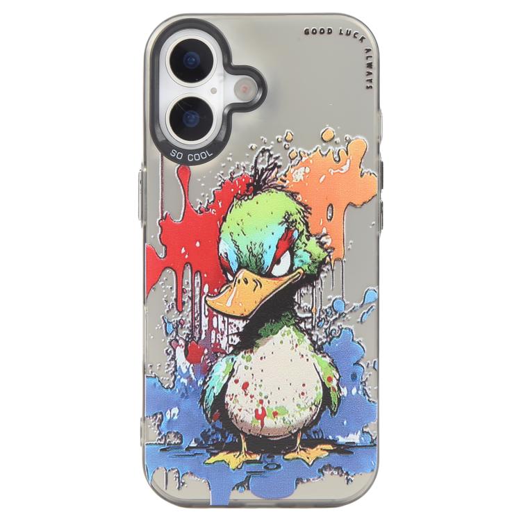 Animal Pattern Oil Painting Series PC + TPU Phone Case, For iPhone 15 Pro Max