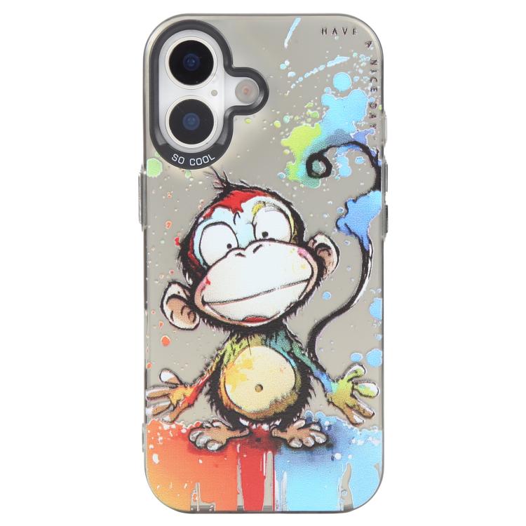 Animal Pattern Oil Painting Series PC + TPU Phone Case, For iPhone 15 Pro Max