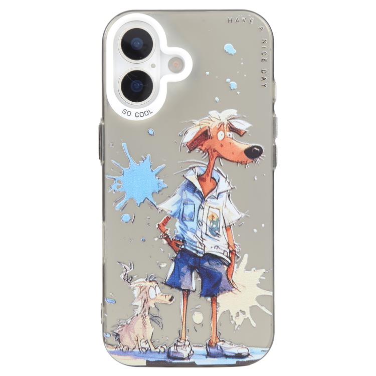 Animal Pattern Oil Painting Series PC + TPU Phone Case, For iPhone 15 Pro Max
