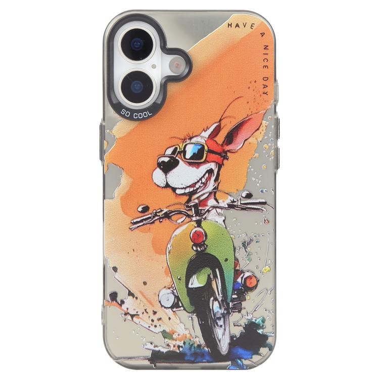 Animal Pattern Oil Painting Series PC + TPU Phone Case, For iPhone 15 Pro Max