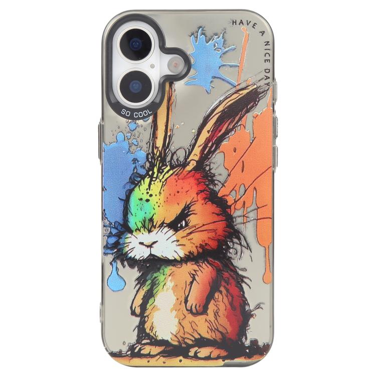Animal Pattern Oil Painting Series PC + TPU Phone Case, For iPhone 15 Pro Max
