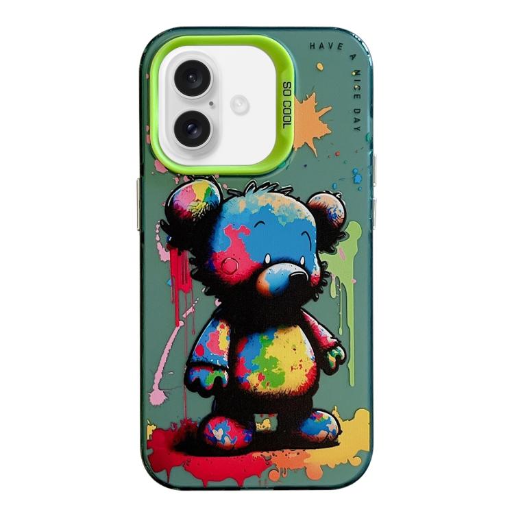 Animal Pattern Oil Painting Series PC + TPU Phone Case, For iPhone 16 Pro Max