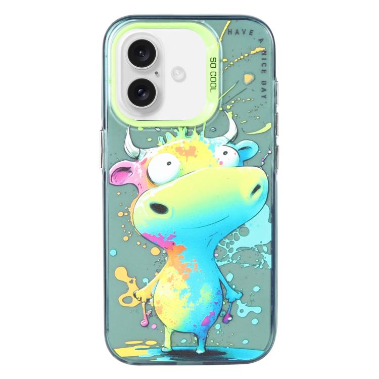 Animal Pattern Oil Painting Series PC + TPU Phone Case, For iPhone 16 Pro Max