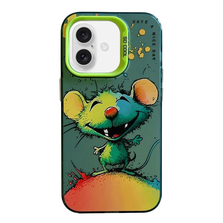 Animal Pattern Oil Painting Series PC + TPU Phone Case, For iPhone 16 Pro Max