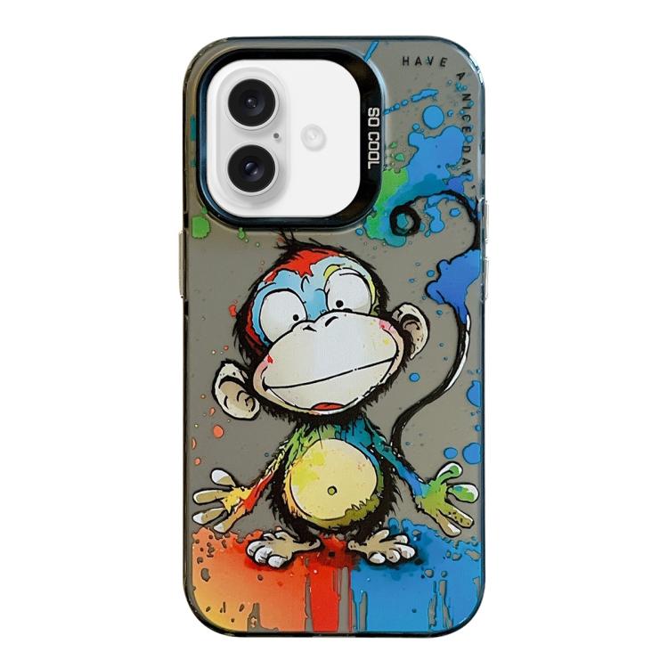 Animal Pattern Oil Painting Series PC + TPU Phone Case, For iPhone 16 Pro Max