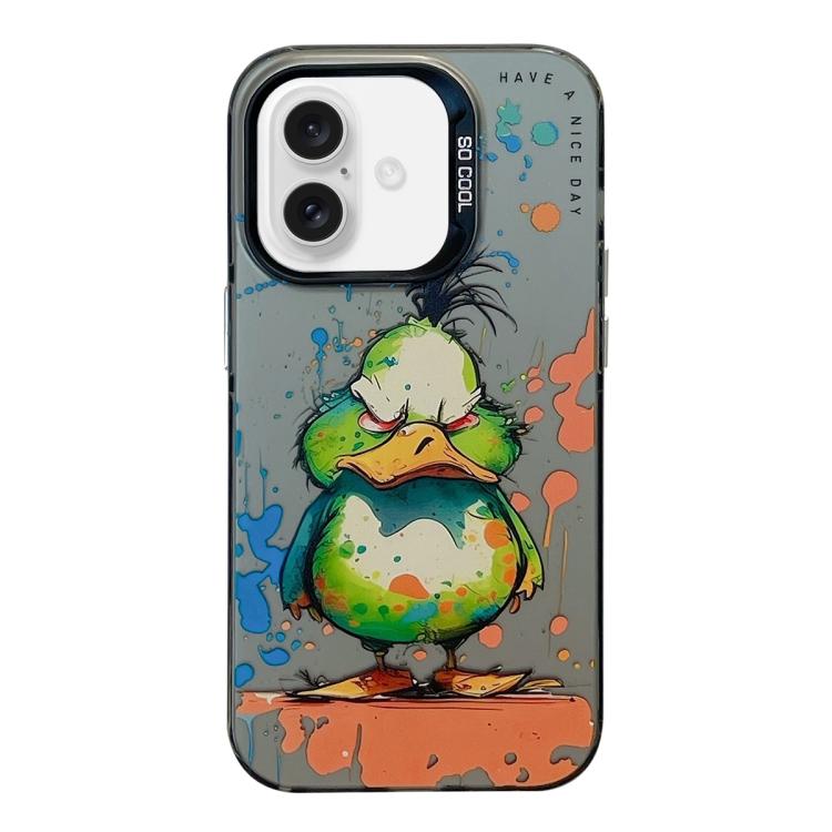 Animal Pattern Oil Painting Series PC + TPU Phone Case, For iPhone 16 Pro Max