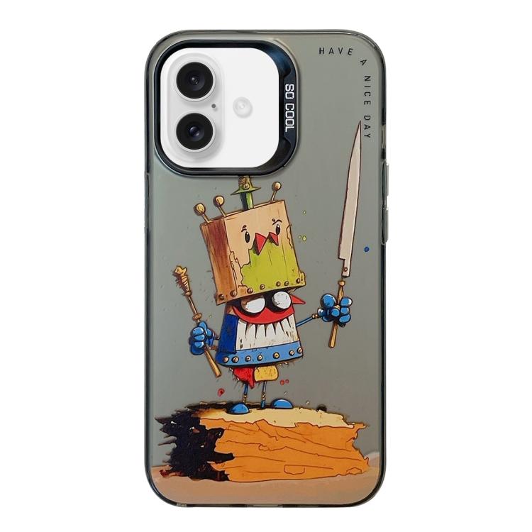 Animal Pattern Oil Painting Series PC + TPU Phone Case, For iPhone 16 Pro Max