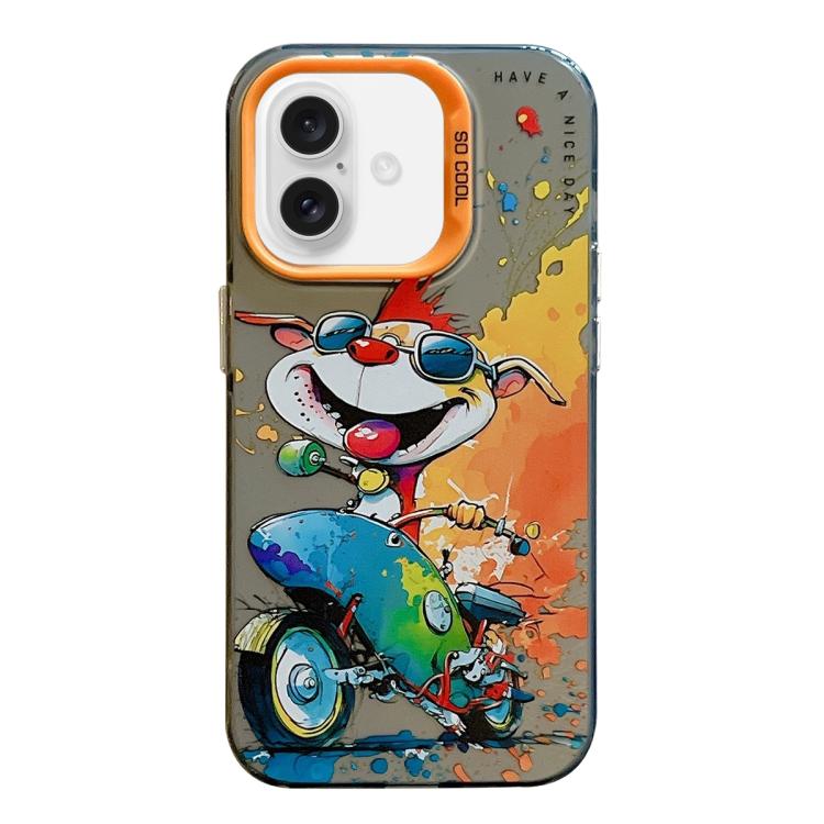 Animal Pattern Oil Painting Series PC + TPU Phone Case, For iPhone 16 Pro Max