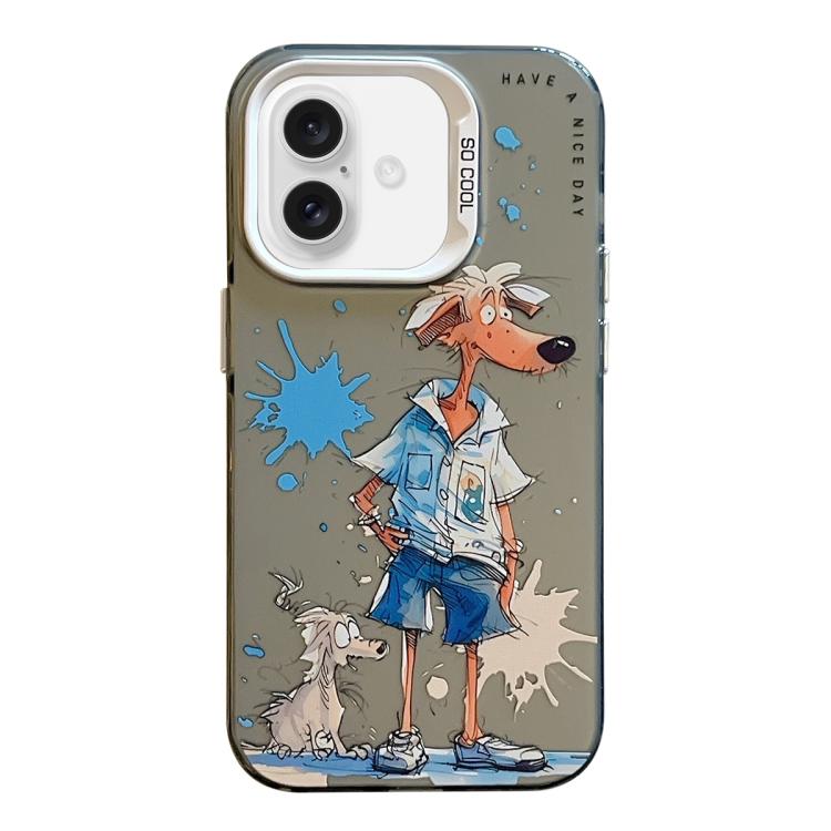 Animal Pattern Oil Painting Series PC + TPU Phone Case, For iPhone 16 Pro Max