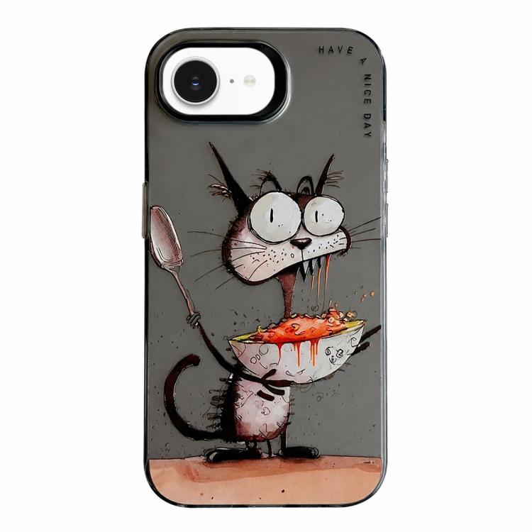 Animal Pattern Oil Painting Series PC + TPU Phone Case, For iPhone 13 Pro
