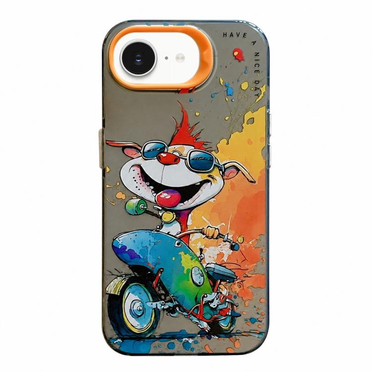 Animal Pattern Oil Painting Series PC + TPU Phone Case, For iPhone 13 Pro
