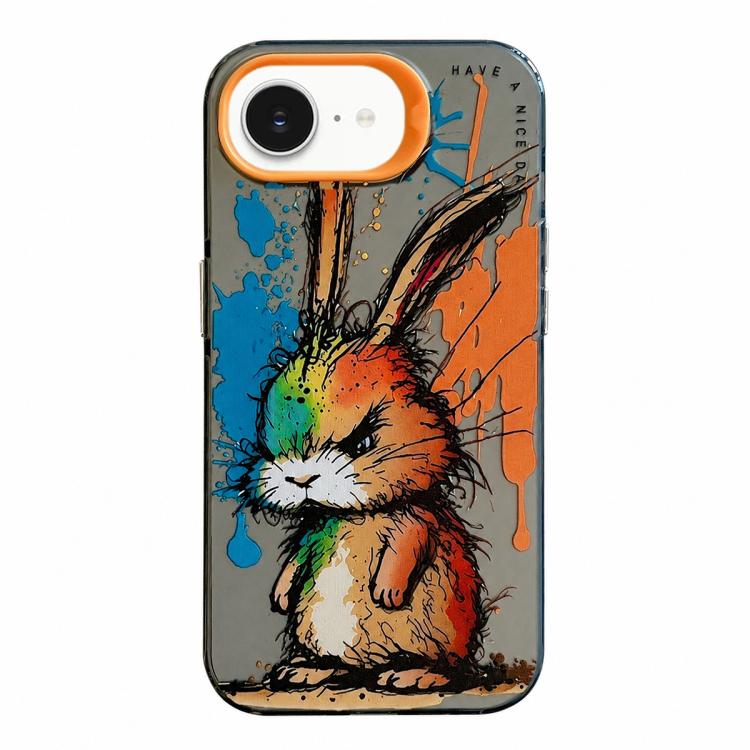 Animal Pattern Oil Painting Series PC + TPU Phone Case, For iPhone 13 Pro