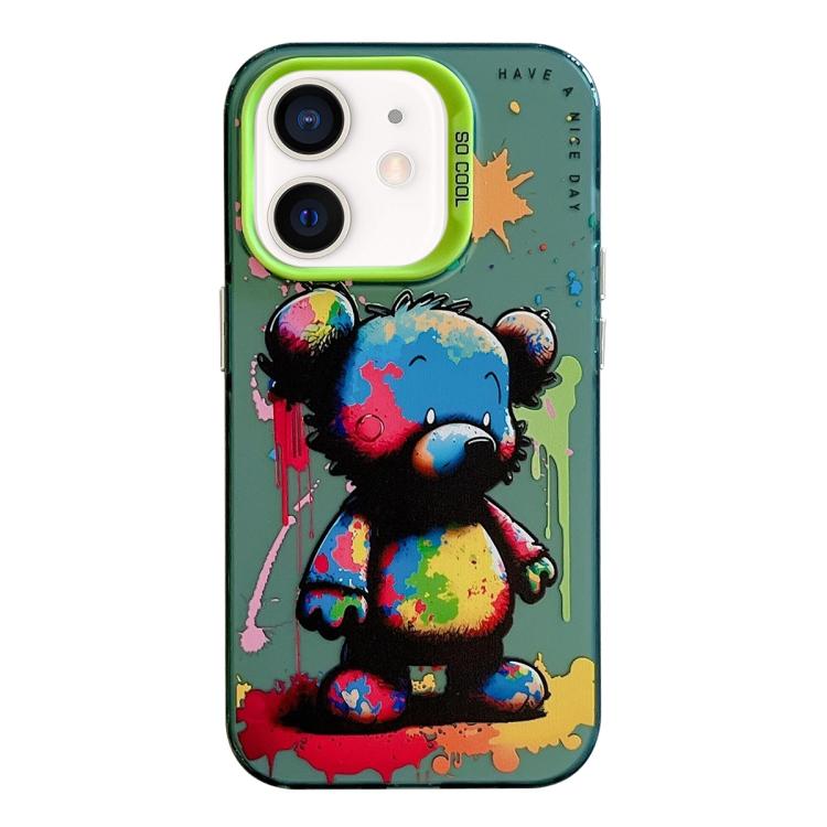 Animal Pattern Oil Painting Series PC + TPU Phone Case, For iPhone XS Max