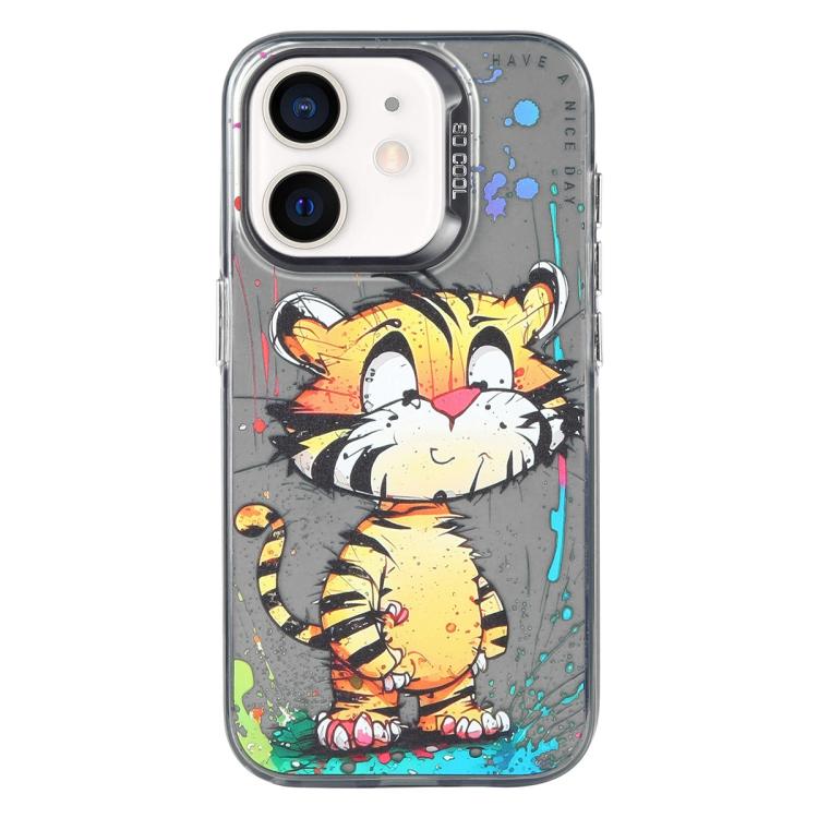 Animal Pattern Oil Painting Series PC + TPU Phone Case, For iPhone XS Max
