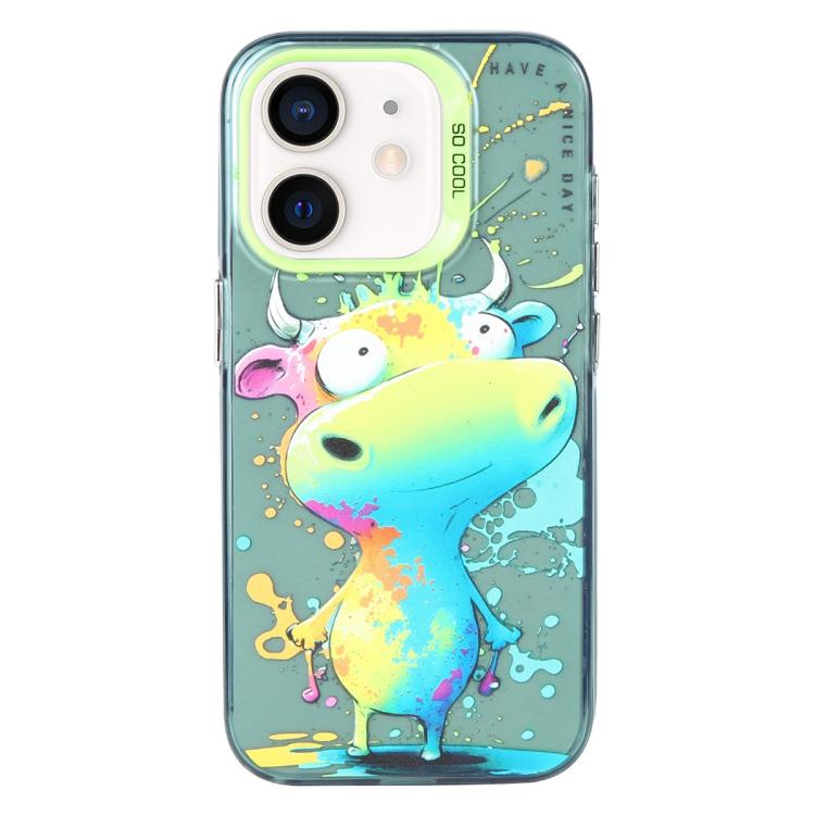 Animal Pattern Oil Painting Series PC + TPU Phone Case, For iPhone XS Max