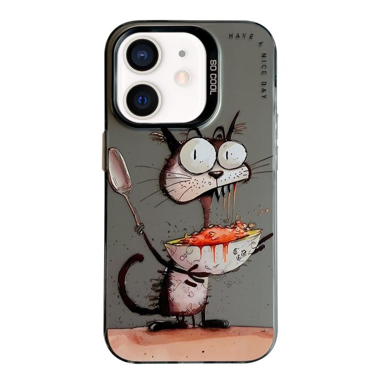 Animal Pattern Oil Painting Series PC + TPU Phone Case, For iPhone XS Max