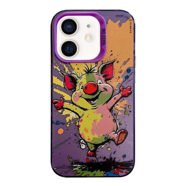 Animal Pattern Oil Painting Series PC + TPU Phone Case, For iPhone XS Max