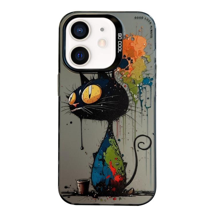 Animal Pattern Oil Painting Series PC + TPU Phone Case, For iPhone XS Max
