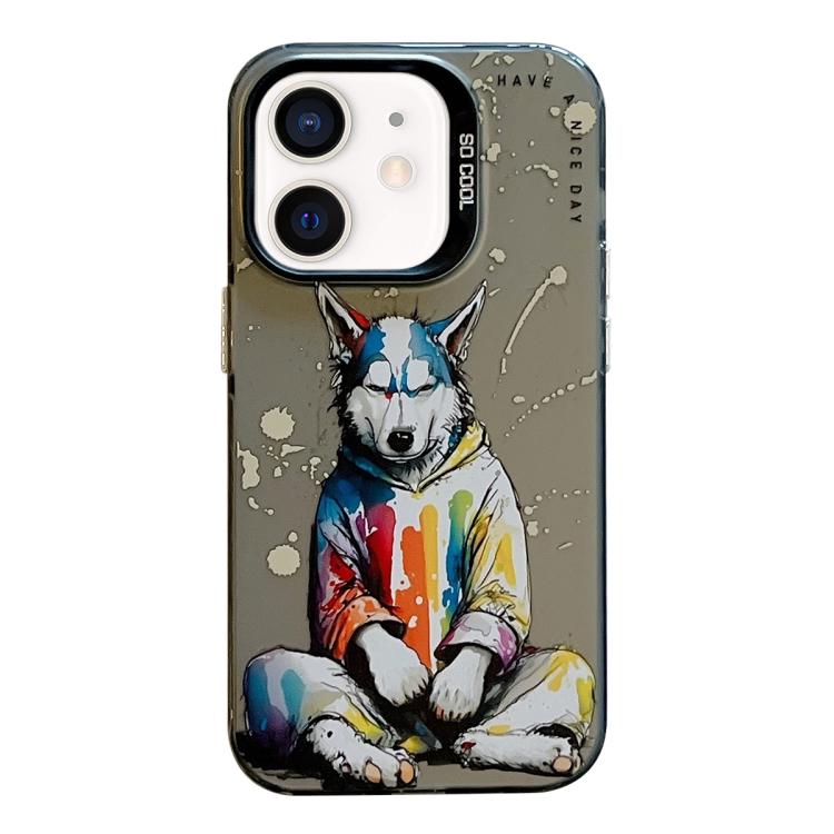 Animal Pattern Oil Painting Series PC + TPU Phone Case, For iPhone XS Max