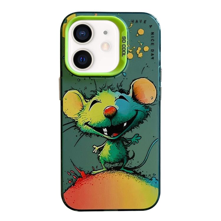 Animal Pattern Oil Painting Series PC + TPU Phone Case, For iPhone XS Max