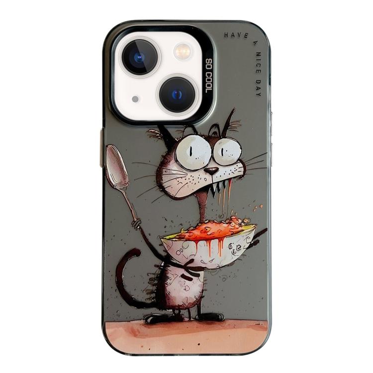 Animal Pattern Oil Painting Series PC + TPU Phone Case, For iPhone 12 Pro