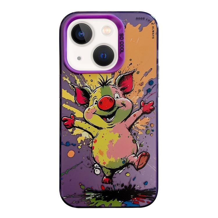 Animal Pattern Oil Painting Series PC + TPU Phone Case, For iPhone 12 Pro